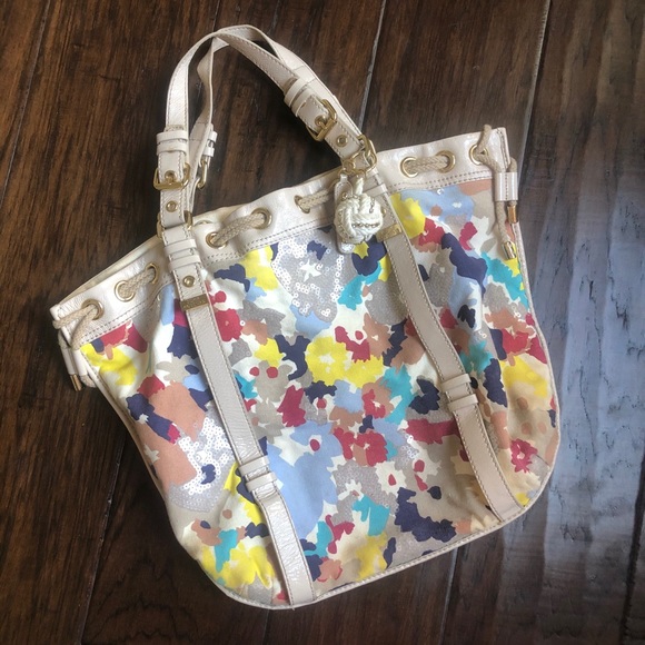Juicy Couture Abstract Floral Print Purse - Picture 1 of 8
